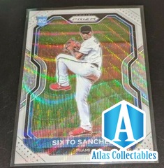 Sixto Sanchez RC - 2021 PANINI PRIZM WHITE WAVE Parallel Miami Marlins #86